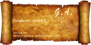 Gombos Anett névjegykártya